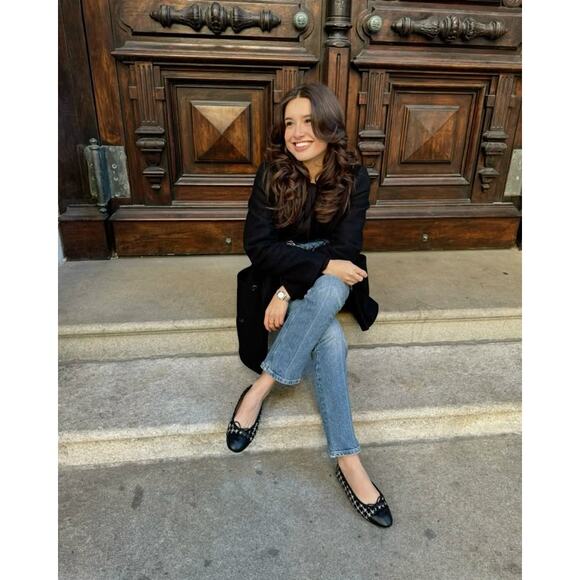 Coach Black Patent Ballet Flats Gold Buckle | Vintage Y2K | Quiet Luxury Preppy - Picture 8 of 16